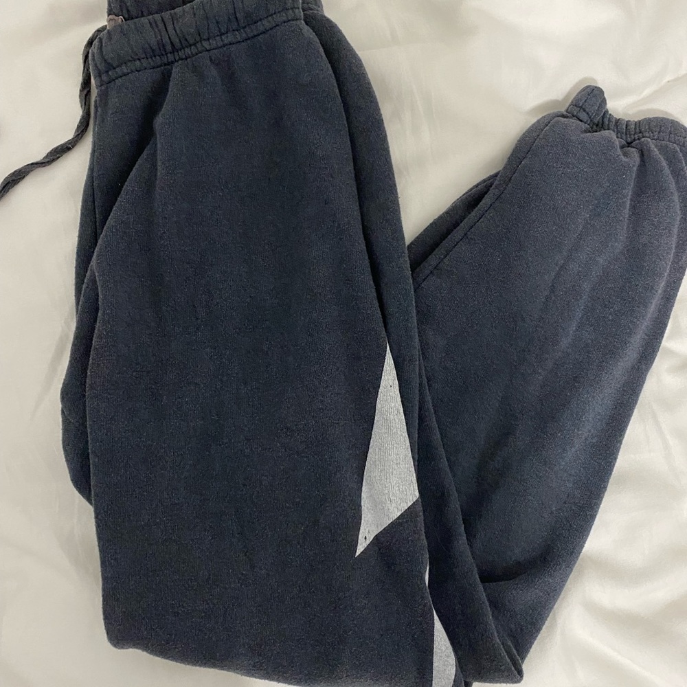 Charcoal sweatpants with lightning bolt